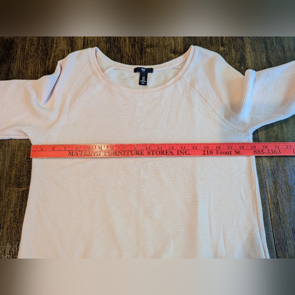 GAP Pink Relaxed Ribbed Top - Picture 6 of 7